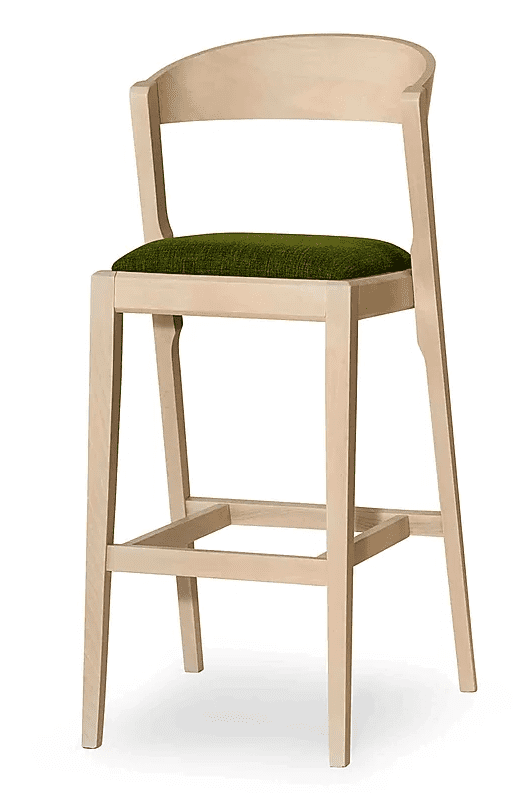 scandi Retro Bespoke Upholstered Barstool MF1006 Custom Made To Order Millmax Interiors UK Barstools Wood Bar Stools for kitchen breakfast bars