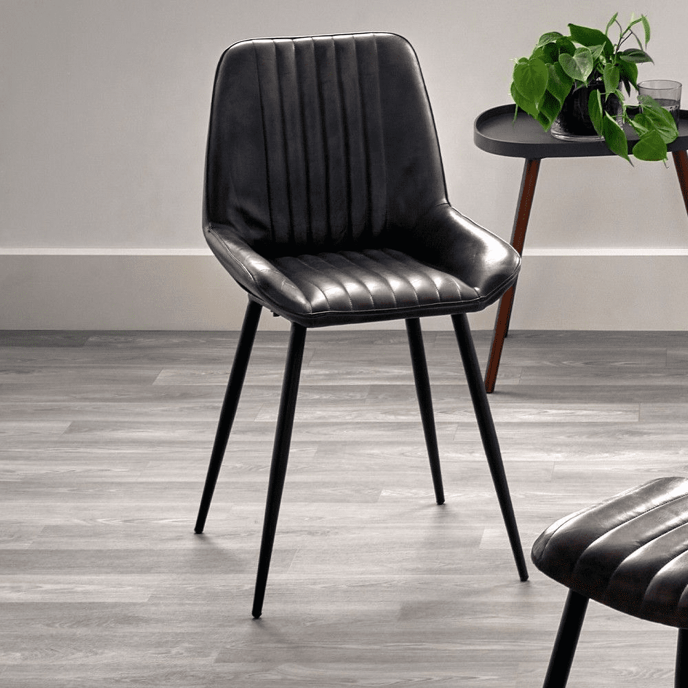Chairs with deals black metal legs