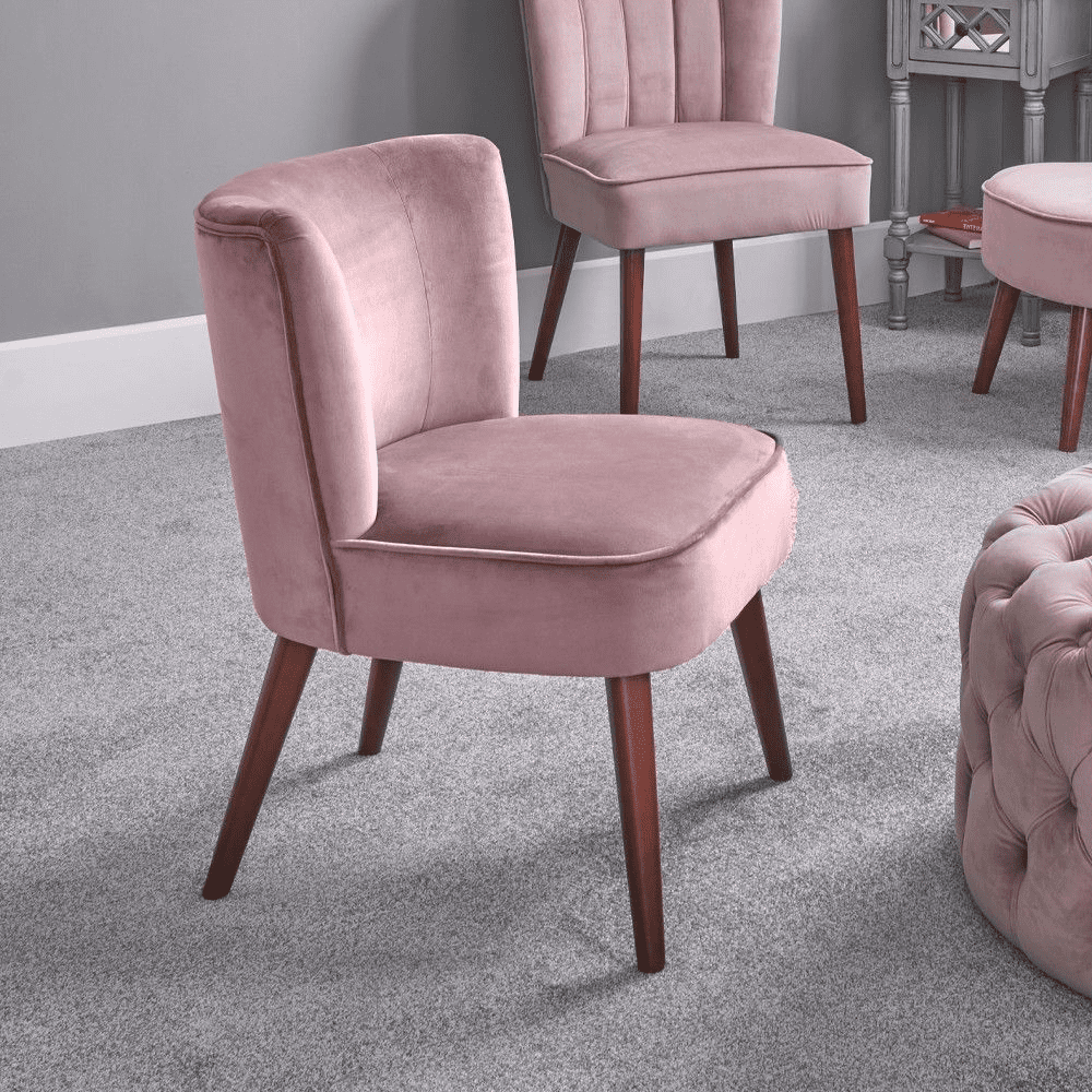 Dressing table hot sale chair blush