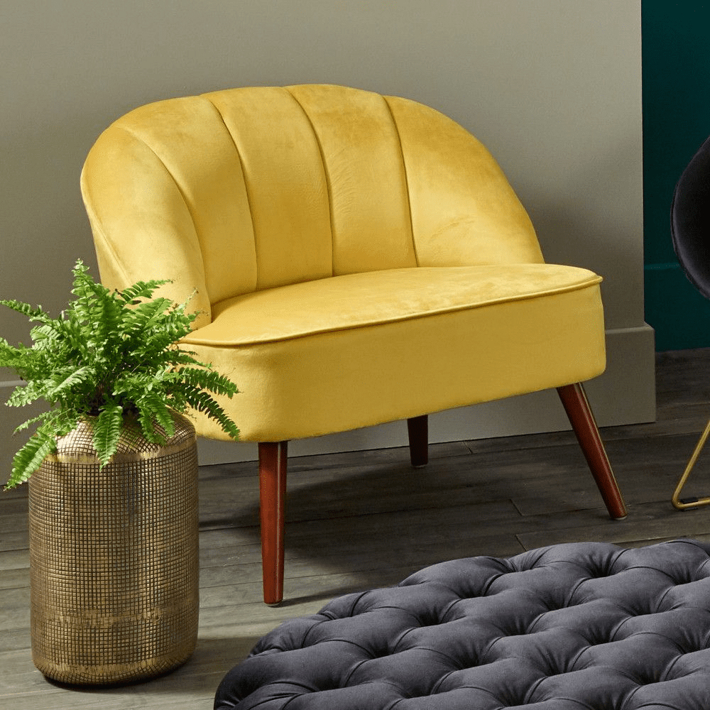 Velvet upholstered chair deals