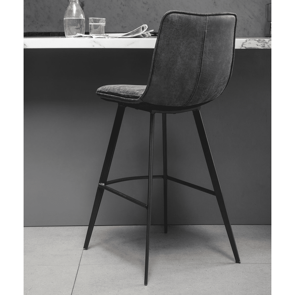 Small leather stool deals