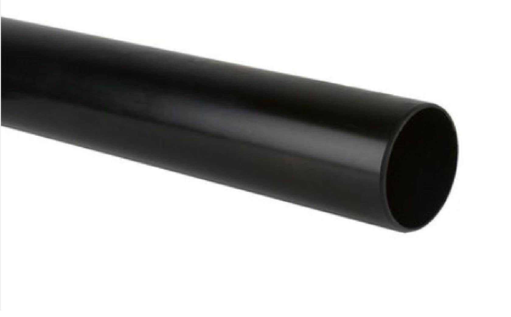 Floplast Push Fit Waste Pipe 40mm Black x 3m