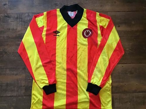1986 1987 Partick Thistle L/s Home Football Shirt Medium