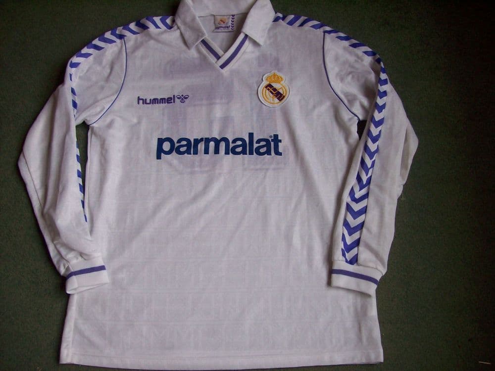 CAMISETA HUMMEL REAL MADRID PARMALAT shirt maglia - no kelme otaysa futbol EUR 128,83 - ES