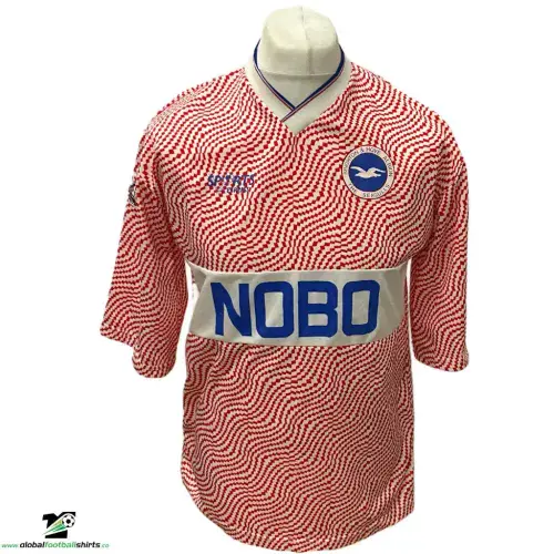 1989 1991 Brighton & Hove Albion Away Football Shirt Large