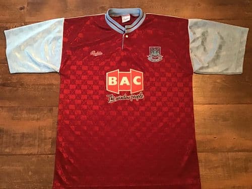 1990 1991 West Ham United Home Football Shirt Medium