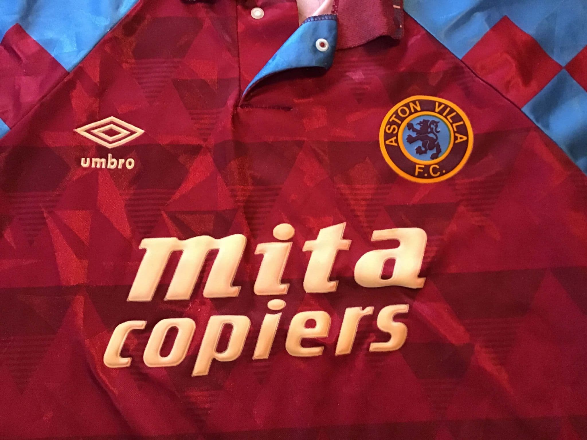 Aston Villa 1990 Shirt Retro Football Shirt Aston Villa Retro 