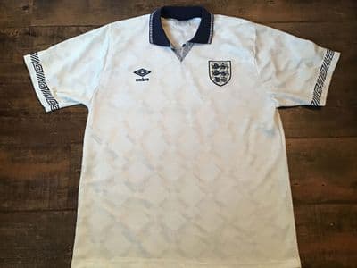 1990 1992 England Home Football Shirt Medium