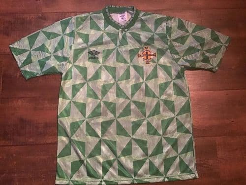 1990 1992 Northern Ireland Home Football Shirt Medium
