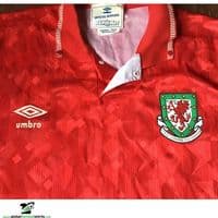 Classic Football Shirts | 1992 Wales Vintage Old Soccer Jerseys