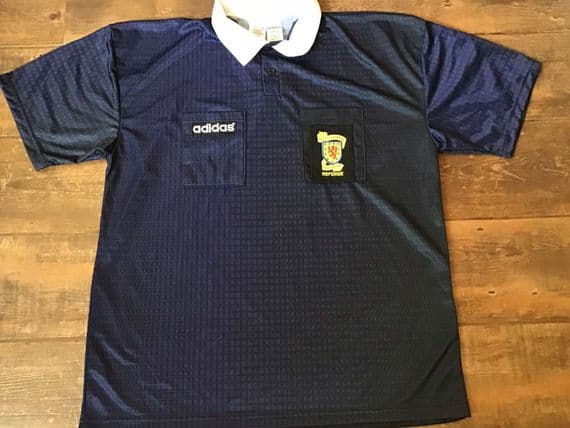 1990's Scotland Referee Adidas Football Shirt  Adults XL