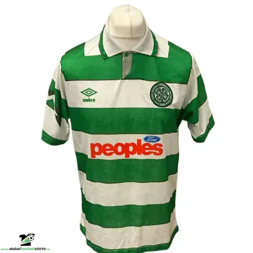 1991 1992  Celtic Home Football Shirt Large
