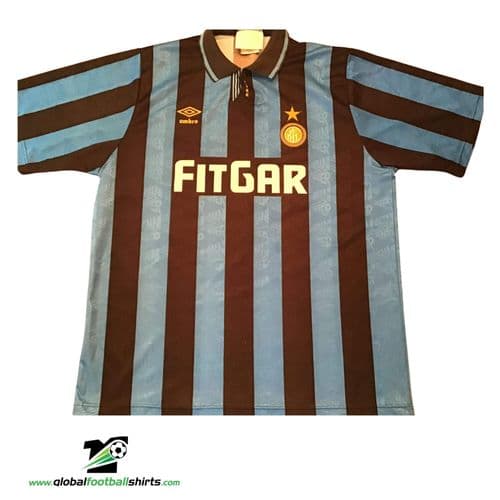 1991 1992 Inter Milan Home Football Shirt Large