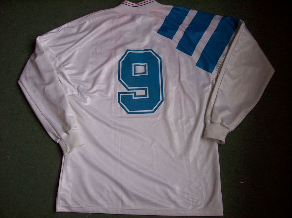 Maillot OM Marseille Vintage Papin 1986-1987 - Coupe De France, Adidas Blanc, Taille XL