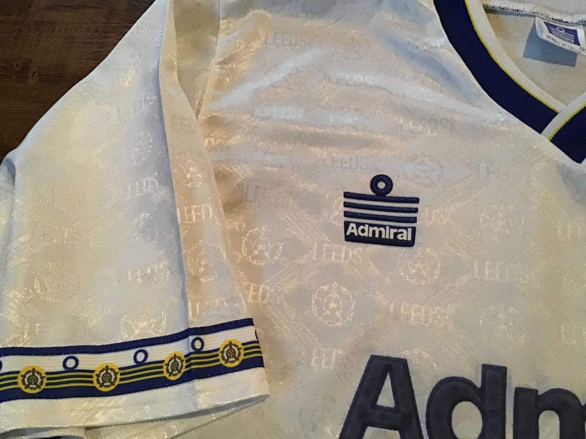 Rare Vintage Leeds United 1992-1993 Hommes M 3RD Football Chemise ADMIRAL