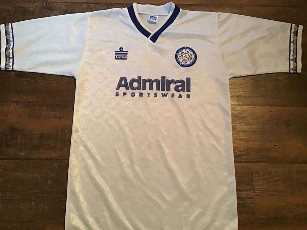 Admiral Maillot d'occasion Leeds United 1992-1993 domicile (très bon état) - Taille S
