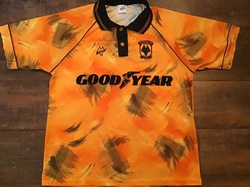 1992 1993 Wolves Home Football Shirt Large