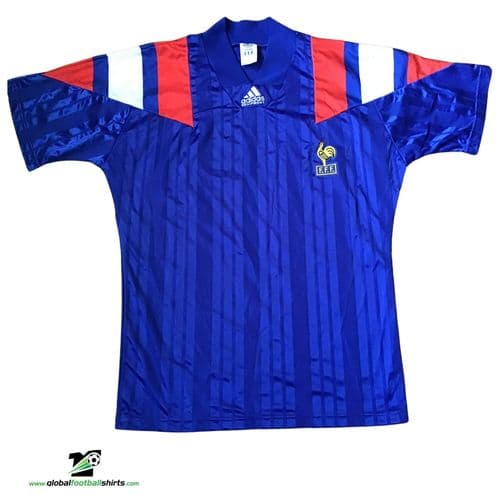 1992 1994 France Home Football Shirt Medium