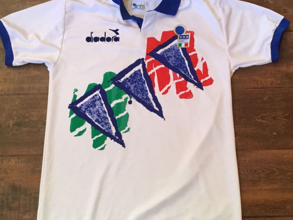 Maillot Entraînement Italie Diadora 1994 – XL, Blanc, Rare (occasion)