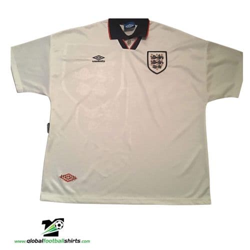 1993 1995 England Home Football Shirt 2XL
