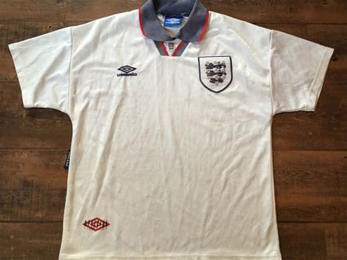 1993 1995 England Home Football Shirt Medium