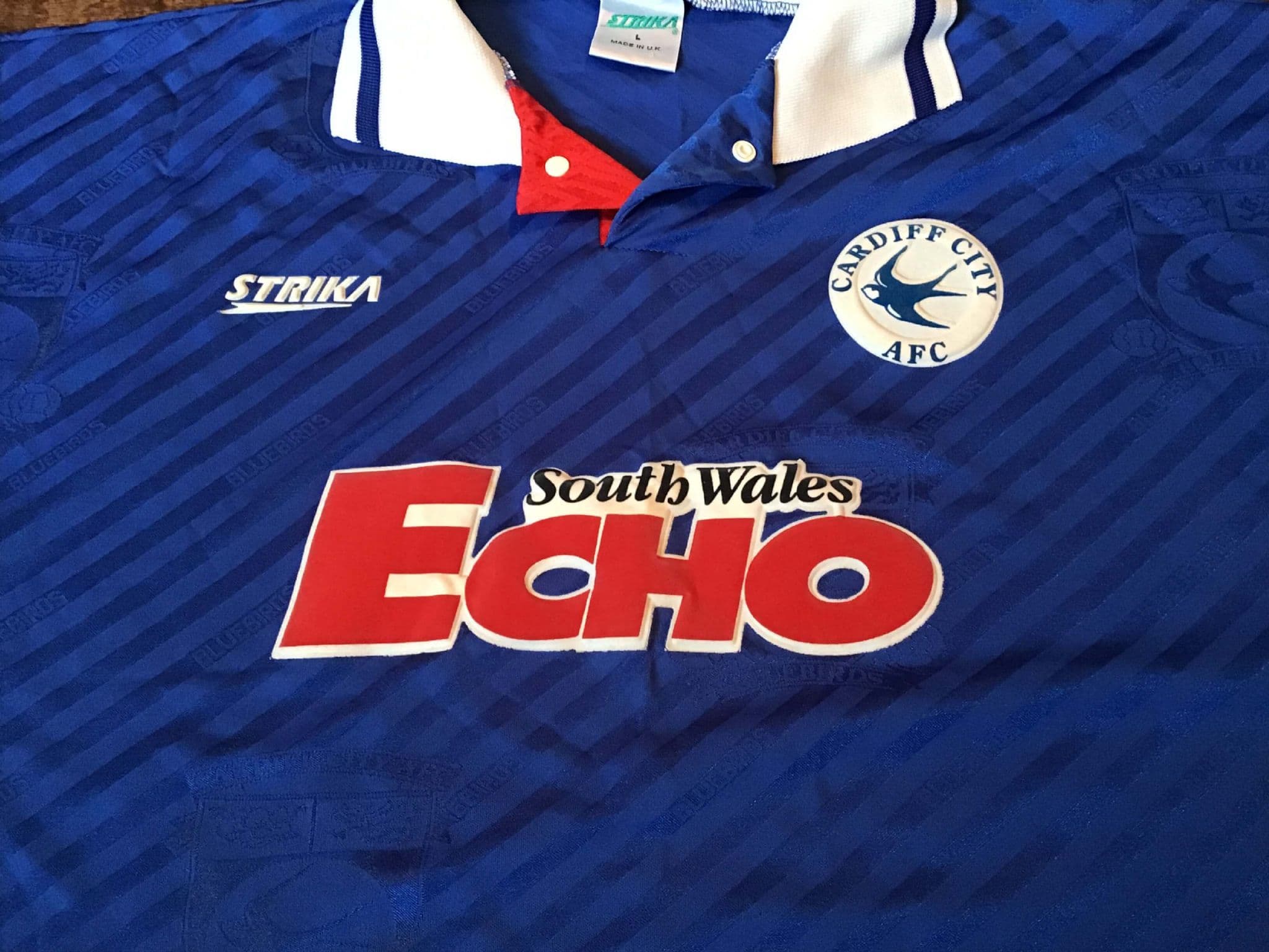 Maillot De Football Cardiff City 1994/1995 Extérieur - Taille XL, Occasion, équipe D'Angleterre, Pour Adulte
