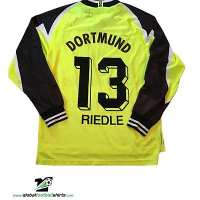 1995 1996 Borussia Dortmund L/s Riedle Football Shirt Medium