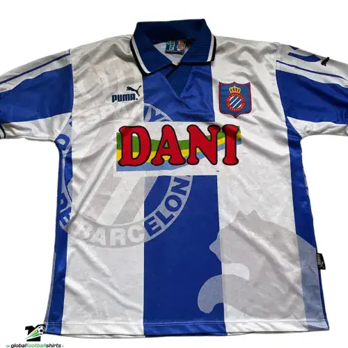 1996 1997 Espanyol Home Football Shirt Large
