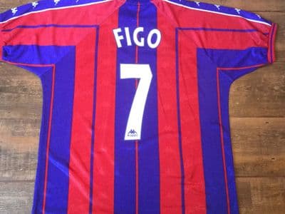 1997 1998 Barcelona Figo Home Football Shirt  Adults Large