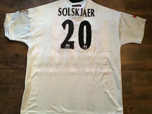 1997 1999 Manchester United Solskjaer Away Football Shirt 2XL