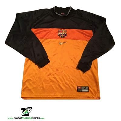 1999 2000 Barcelona Goalkeeper GK Football Shirt Medium