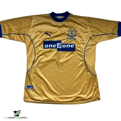 2000 2001 Everton Away Football Shirt Large