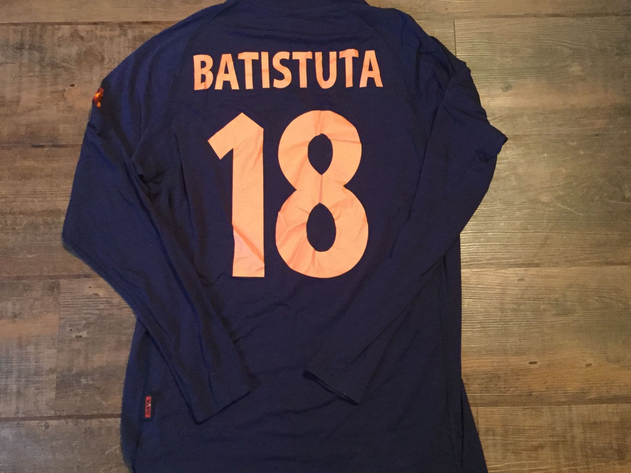 【DEAD STOCK】ASローマ 00/01 ユニフォーム BATISTUTA 2000-01 AS Roma Home Batistuta Retro Vintage Shirt