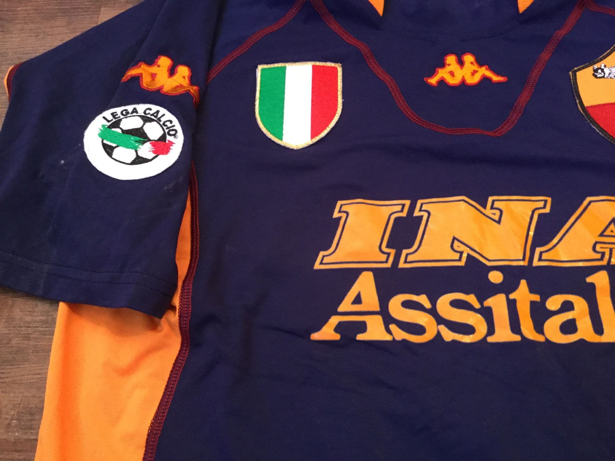 Maillot AS Roma 2001-2002 Taille 2XL/XXL - Manches Longues - Occasion Très Bon État