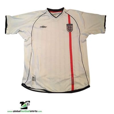 2001 2003 England Home Football Shirt XL