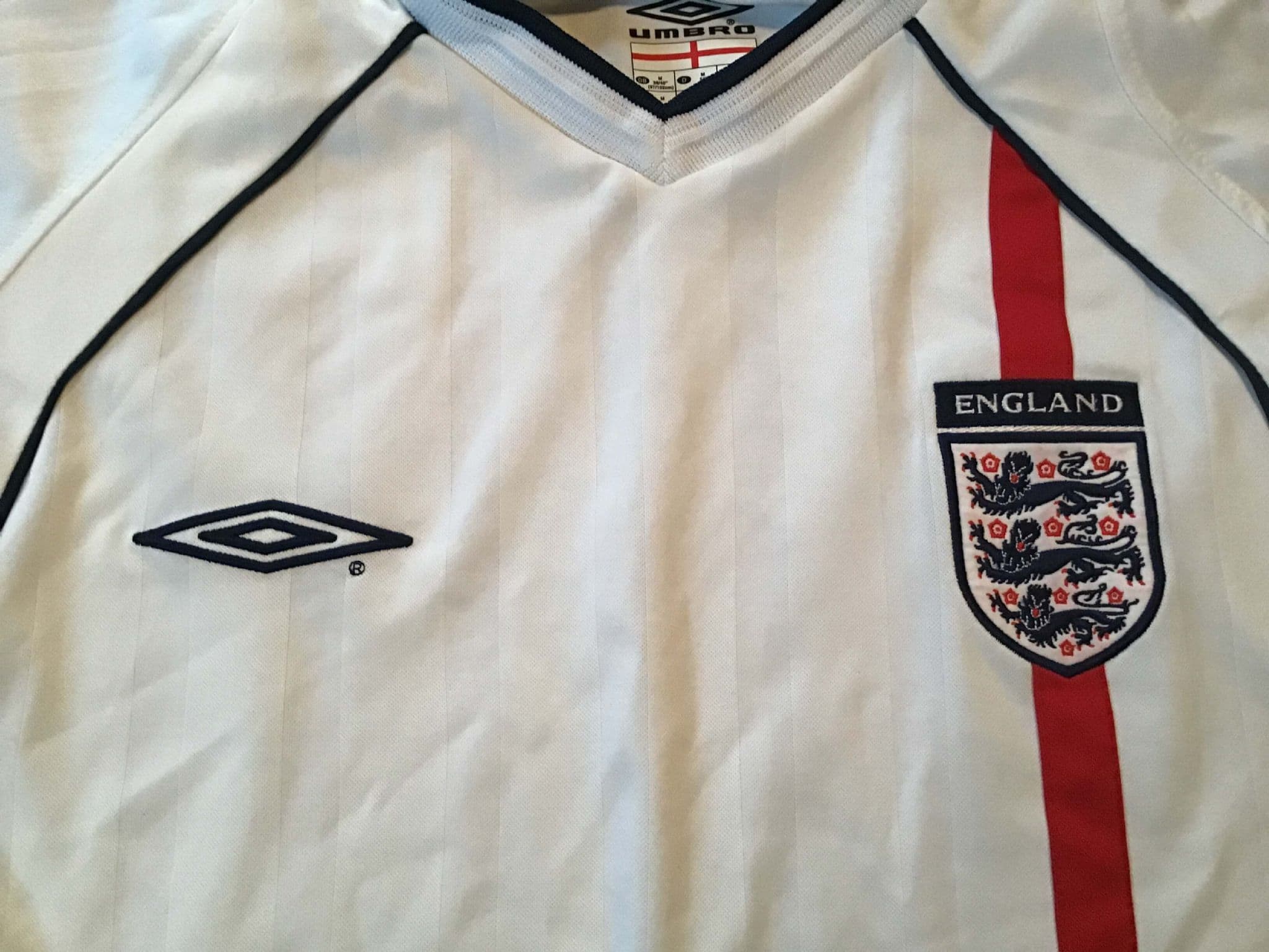 Maillot football vintage Angleterre domicile saison 2002-2003 3666350923283