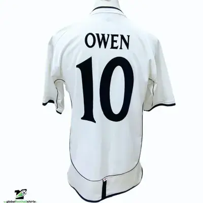 2001 England Owen v Germany 1-5 Football Shirt Medium