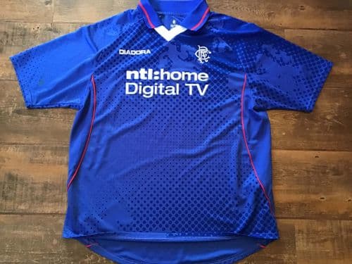 2002 2003 Glasgow Rangers Home Football Shirt Large