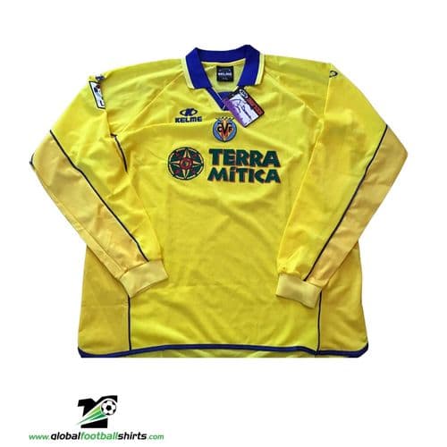 2002 2003 Villarreal BNWT L/s Football Shirt 2XL