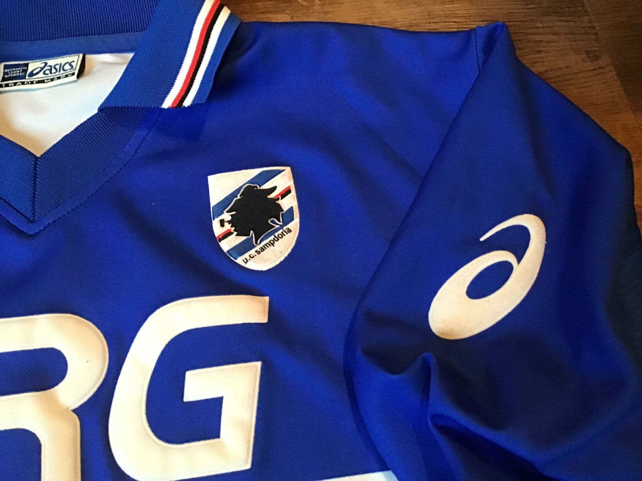 Maillot Sampdoria 2003/04 Vintage Original - Taille L - Player YANAGISAWA N°13 - Asics