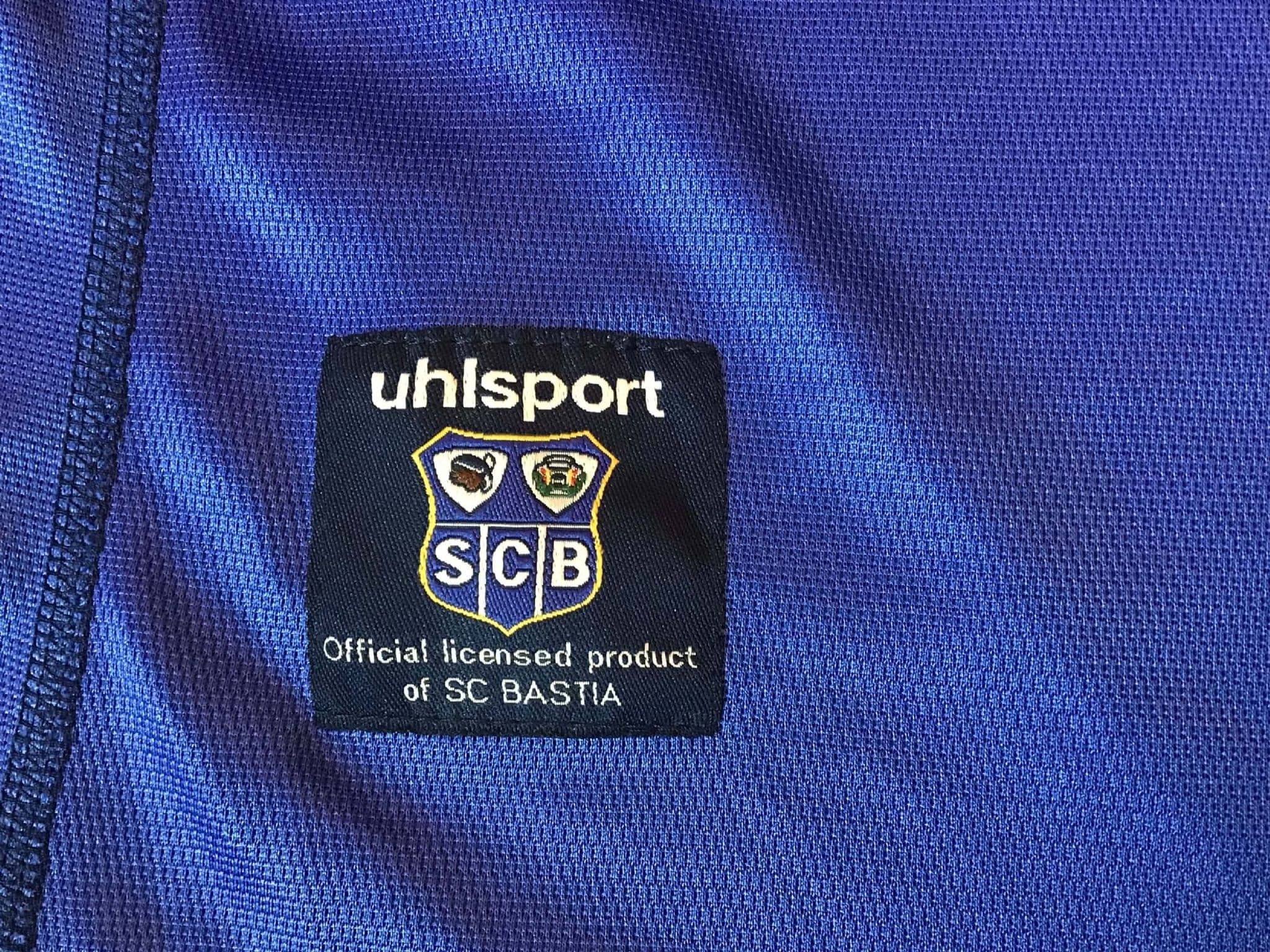 Maillot S.C BASTIA vintage UHLSPORT training football shirt maglia XL / XXL