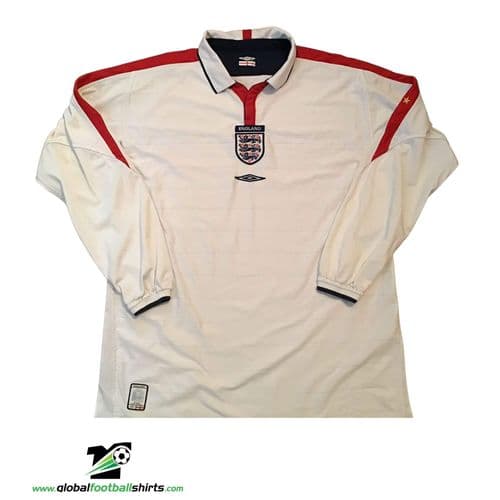 2003 2005 England L/s Football Shirt Large