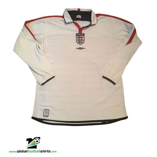 2003 2005 England L/s Home Shirt Large
