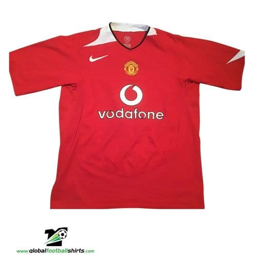 2004 2006 Manchester United Home Football Shirt Large