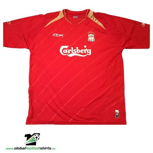 2005 2006 Liverpool CL European Football Shirt XL