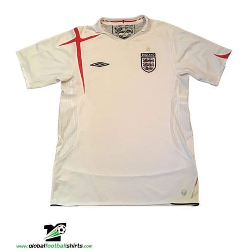 2005 2007 England Home Football Shirt Medium