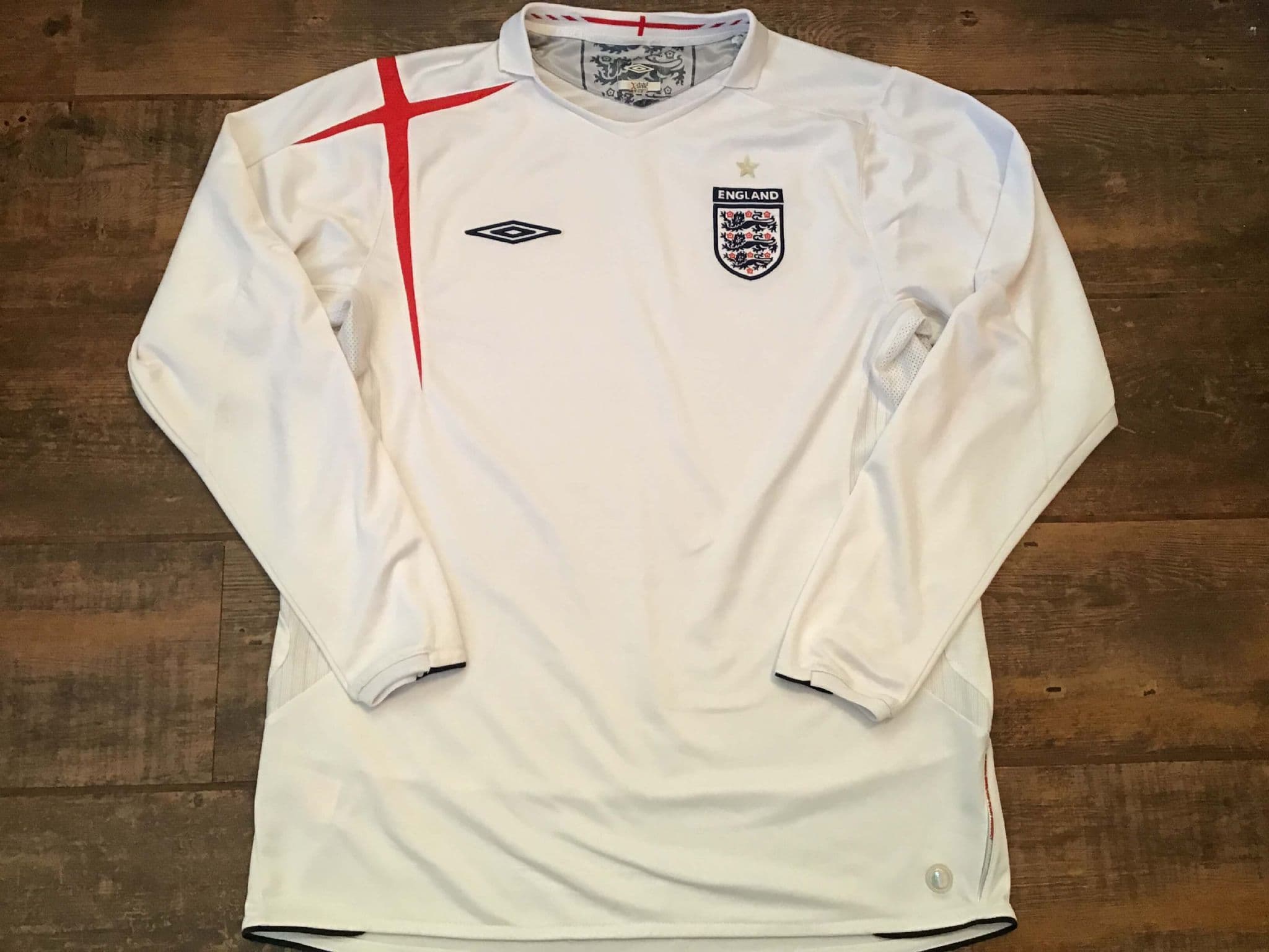 Maillot Football Angleterre Domicile 2005-2007 – Blanc Umbro – Femme Taille 12
