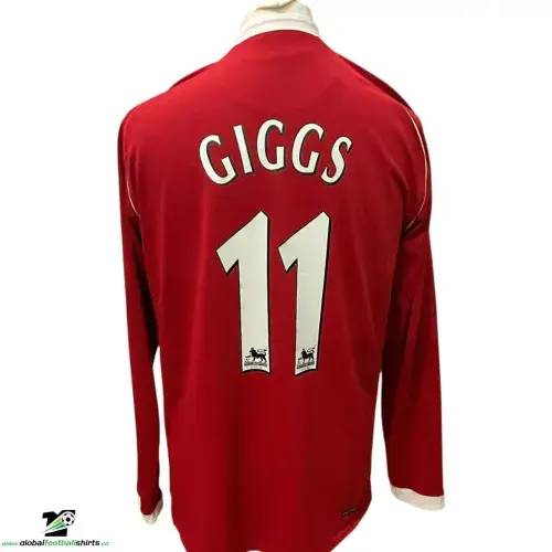 2006 2007 Manchester United Giggs L/s Home Football Shirt Large