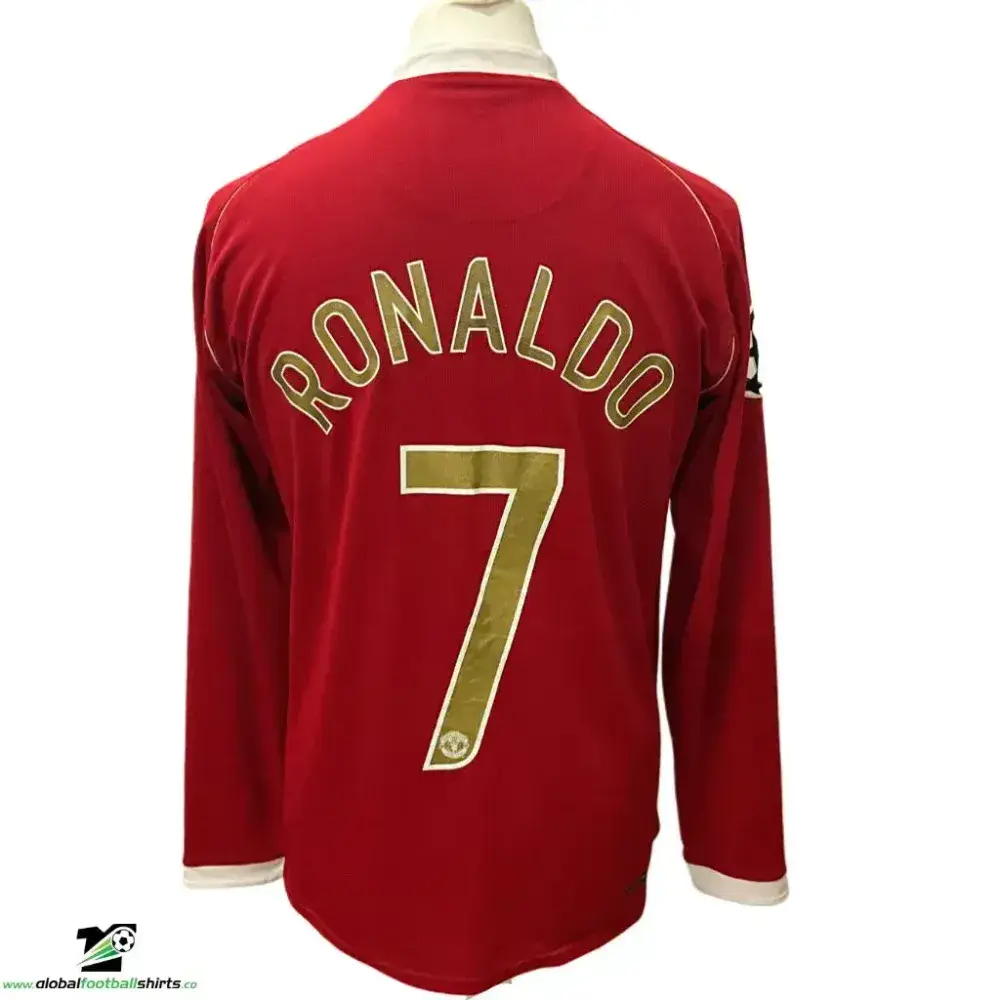 RONALDO 7 赤 シャツ 2006/2007 Cristiano Ronaldo Manchester United 2006 2007 UEFA Home Long