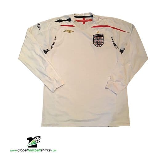 2007 2009 England L/s Football Shirt Medium
